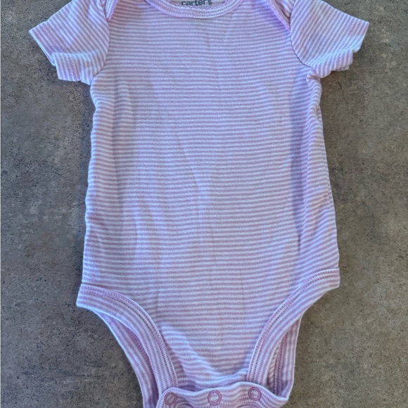 Carter's -Pink, Purple, and Blue Floral Baby Bodysuits, Size 3M - Picture 9 of 11